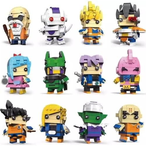 Decool Bricks Brickheadz Series Mini Super Figures Hero Model Building Blocks Dragon Z Cute Doll DIY Toys for Children Gifts