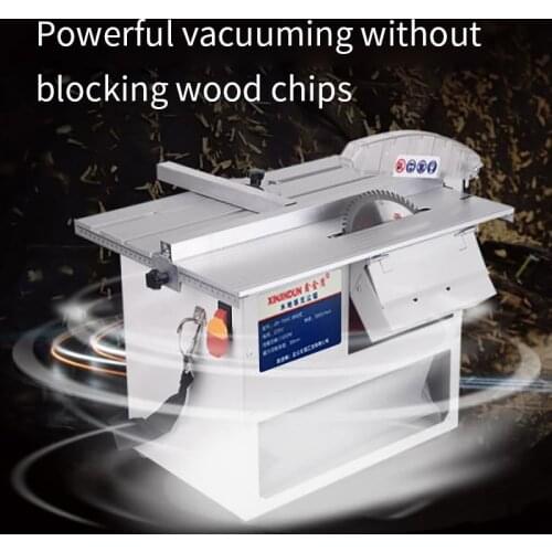 Multifunctional Electric Dust-Free Sliding Table Saw Woodworking Floor Miter Cutting Adjustable Speed Dust-Free Electric Saw