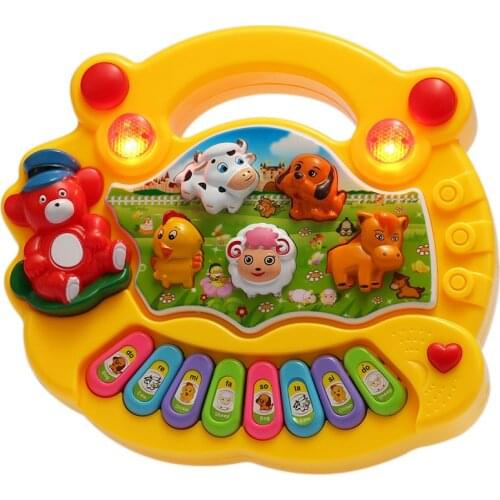 Musical Toys Animal Farm Piano Electronic Keyboard Music Development Musical Educational Baby Toddler Kids Toys