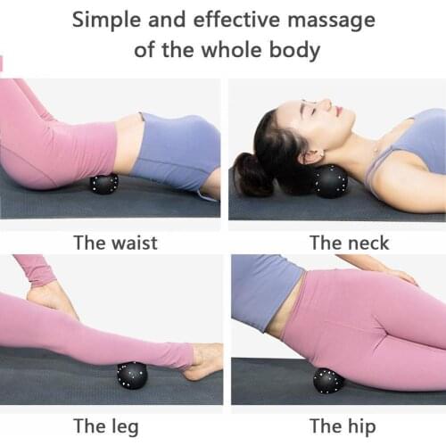 Lacrosse Myofascia Ball Peanut Massage Ball High Density Fascia Fitness Exercise Yoga Pain Relieve Ball Lightweight Body T7E3