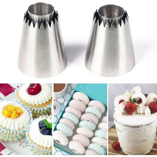 Sultan Tube Russian Pastry Tips Icing Piping Stainlessl Steel Nozzles Cookie Large Icing Piping Nozzles Cupcake Baking Tools
