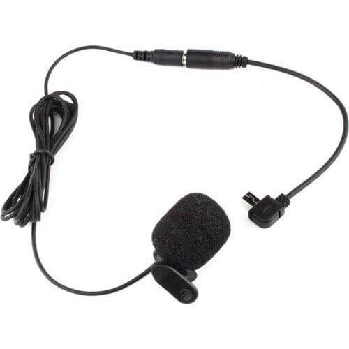 Wholesale 100pcs/lot New 3.5mm Black Mini Clip-on Microphone with Adapter Cable Suitable For Camera GoPro Hero 3/3+ /4