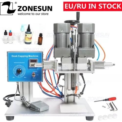 ZONESUN XLSGJ-6100 Semi automatic Plastic Bottle Capping Machine Perfume Spout Pouch Jar Pneumatic Pet Cap Screw