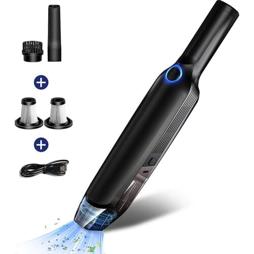 LAOPAO Wireless Car Vacuum Cleaner High Power 9Kpa Hand Vacuum Cordless Recharge Car Cleaner 3x2200mAh Battery Dust Collector