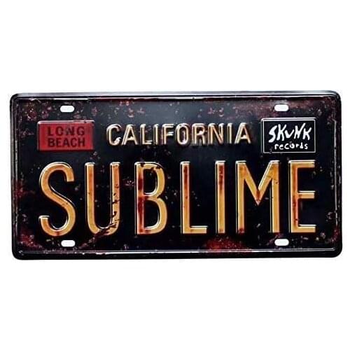 Jeongyee Embossed Retro Vintage License Plate, US States Historical Tin Sign, Auto License Plate Garage Wall Decor 6" X 12"