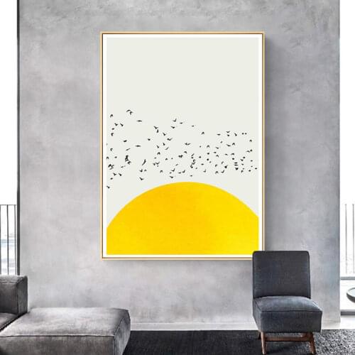 Nordic Simple Canvas Art Prints A Thousand Of Birds Abstract Canvas Art Wall Paintings Animals Posters And Prints Home Decor