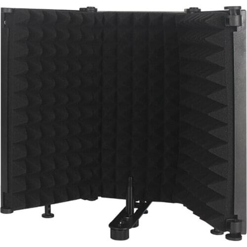 Foldable Adjustable Sound Absorbing Vocal Recording Panel Portable Acoustic Isolation Microphone Shield Sound-proof Plate