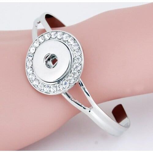 XH6655 new women 18mm snap button crystal bangle jewelry bracelets&bangles