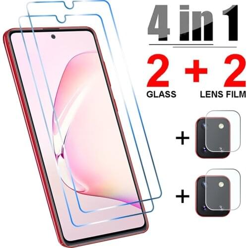 4in1 Film Screen Protective Glass For Samsung Galaxy M21 M21S M10 M20 M30 Camera Lens Film Glass For Samsung M31 M31S M51 M40