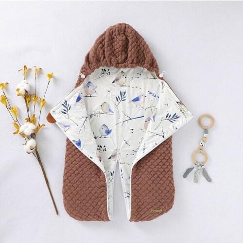 Winter Baby Sleeping Bags Warm Footmuff for Stroller Autumn Zip Up Hooded Newborn Bebes Swaddle Wrap Envelopes Infant Sleep Sack