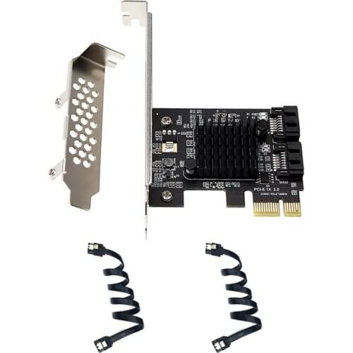 2 Ports SATA Card PCIE/PCI-E SATA Controller PCI Express to SATA 3.0 6Gb Expansion Adapter Marvell 88SE9125 Chip with SATA Cable