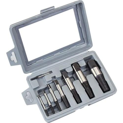 8pcs/set Screw Extractor Bolt Water Pipe Remover Drill Bit Double Side Screw Center Drill Kit Home Faucet Power Tool Accessories