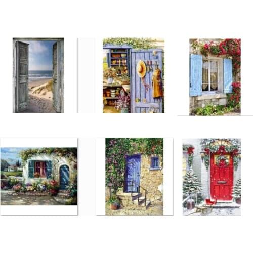 Diamond painting full drill, landscape, diy ,5d, diamond embroidery animal,door,diamond mosaic painting NEW