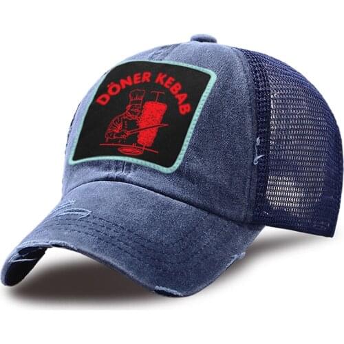 Outdoor Unisex Trucker Hat Cotton Casual Baseball Cap Doner Kebab Fashion Print Mesh Baseball Caps Adjustable Sport Snapback Hat