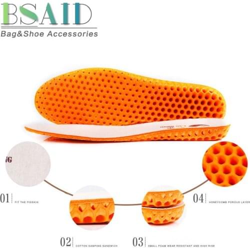 BSAID Height Increasing Insoles For Shoes Women Men Insole Adjustable Breathable Foot Pads Light Weight Shock-Absorbant Inserts