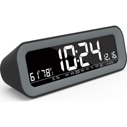 Digital Alarm Clock With LED Auto Backlight FM Radio Clock with Timer Temperature Large Display Calendar Clock with Dual Alarms