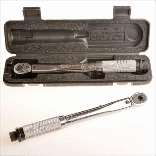 MXITA 1/4'' Drive Torque Wrench Capri Tools W/ Case Foot Pound 5-25NM Drive Click Adjustable Hand Spanner Ratchet Wrench Tool