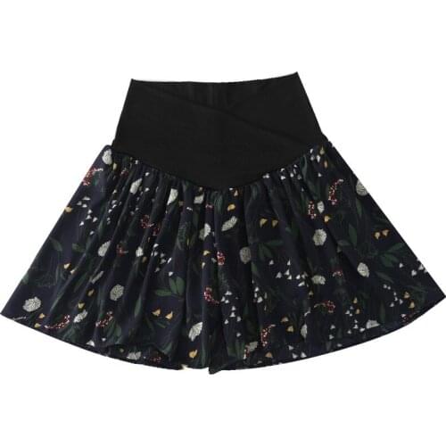 Breathable Floral Print Chiffon Maternity Skirts Summer Fashion Mini Skirts maternity skirt pregnancy clothes Pregnant skirt