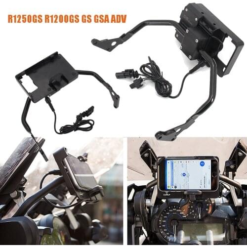 Motorcycle Mobile Phone Navigation Handlebar Bracket Support 12MM For BMW R1250GS R1200GS R1200 GS GSA ADV LC R 1200 Adventure