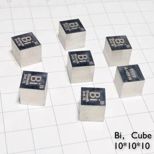 10mm Bi≥99.99% Bismuth Bi Cube Periodic Table Of Elements Cube Hand Made Science Educational DIY Crafts Display
