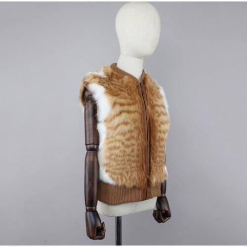 2019 New Hot Sell Toddler Baby Girl Real Nature Rabbit Fur Vest Kids Fur Gilet Childrens Fur Vests
