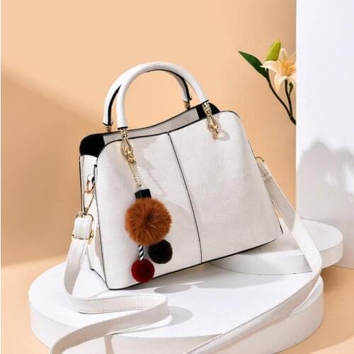 2021 New Fashion Handbag Simple Large Capacity Black Bucket Bag High Quality Leather Messenger Bag Female Tote Bag