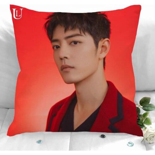 New Custom Xiao Zhan Pillowcases Printed Square Pillowcase Home Decorative Zipper Pillow Cover 35X35cm40X40cm(One Side)