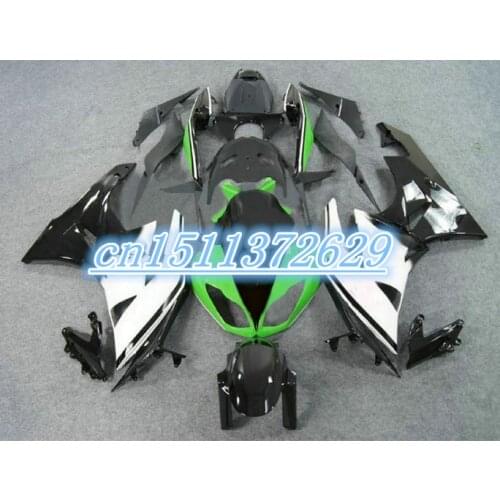 Dor-HOT SALE Fairings for motorcycle Kawasaki 2009 2010 2011 2012 ZX6R WHITE green black fairing kits D