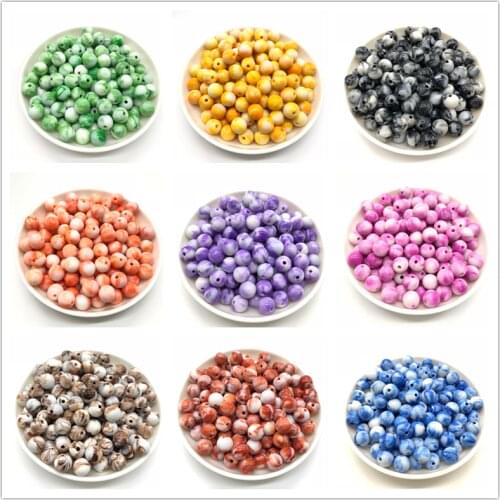 Wholesale 6/8/10mm colored acrylic beads, DIY jewelry bracelet necklace madeing