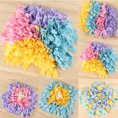 Dog Snuffle Mat Hand Woven Dog Sniffing Pad Soft Pet Nose Work Smell Snuffle Mat Dog Training Feeding Foraging Skill Blanket 1kg
