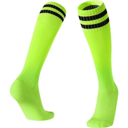 Hot Sale Unisex Adults Children Striped Breathable Soccer Football Sports Long Tube Socks