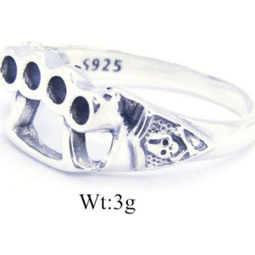 Size 6-10 Dropship 925 Sterling Silver Skull Ring Newest Lady Girls S925 Fashion Band Party Ring