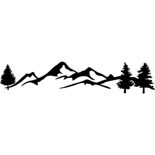 Size Color Can Be Customized Tree Mountain Car Decoration Pvc Sticker Car Sticker SUV RUV Camper Off-road Car Fashion Decal