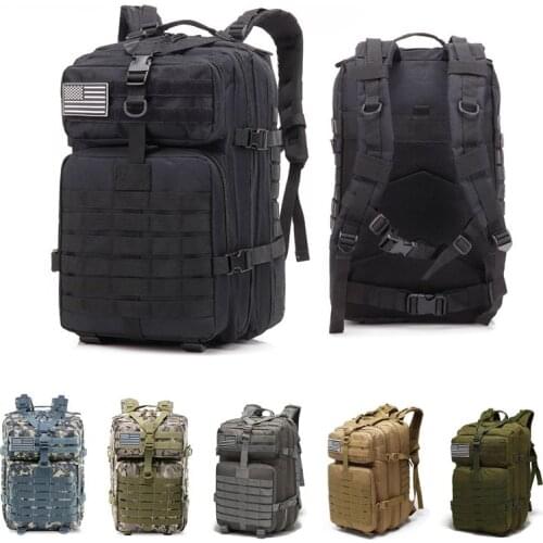 45L Molle Military Backpack for Men 900D Nylon Tactical Travel Sports Bag Trekking Hiking Hunting Rucksacks Camping Equipment