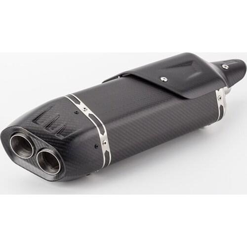 Motorcycle modified exhaust pipe 51mm universal full carbon fiber four-corner exhaust TMAX530 XMAX300 R15 R1200 Z400