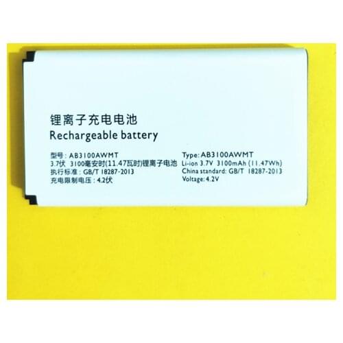 High Quality 3100mAh AB3100AWMT AB3100AWMC battery for Philips Xenium E560 CTE560 E181 E180 CTE181 CTE180 CTE180BK smart phone