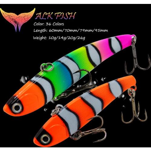 WALK FISH New 9cm 23g Sinking Vibration Fishing Lure Hard Plastic Artificial VIB Winter Ice Fishing Pike Bait Isca Peche