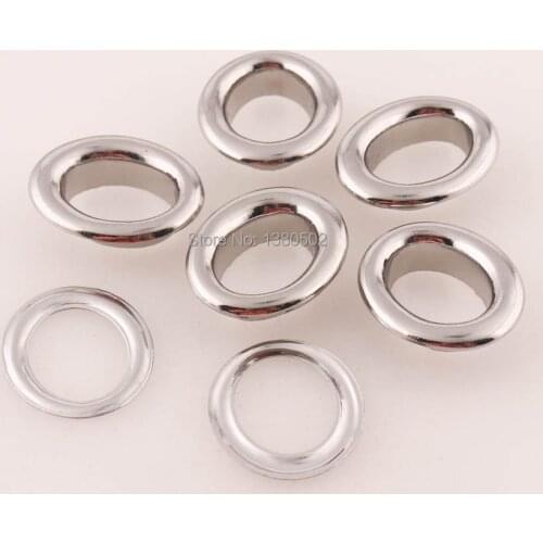 100pcs 23mm Top Quality metal silver color oval shape large Eyelets with washer for garment Belt backpack Bag diy handmade