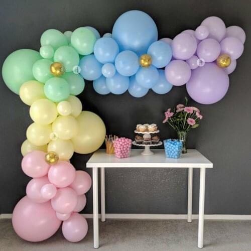162pcs Pastel Balloon Garland Rainbow DIY Kit Macaron Candy Color Kids Birthday Party Balloons Home Wedding Party Decor Balloons