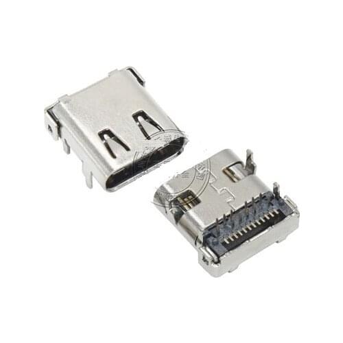 20Pcs High Speed USB 3.1 Type C Female 24Pin 4Legs PCB Mount Solder Socket Connector