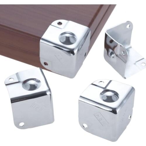 4Pcs Toolbox Wooden Case Jewelry Box Metal Edge Corner Protectors Covers 35mm Aviation Corner Brackets Furniture Hardware