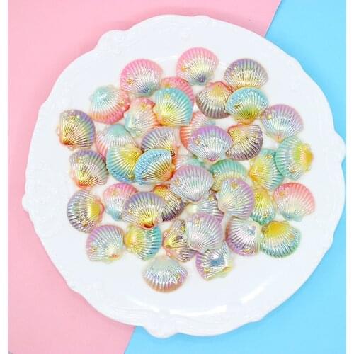 10pcs/lot Resin Shell Charm flatback Charm For DIY Hair Bow Scrapbooking Decoration Craft Charm