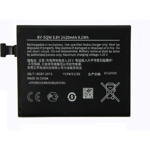 FOR Nokia BV-5QW phone battery for Nokia Lumia 930 BV5QW 2420mAh