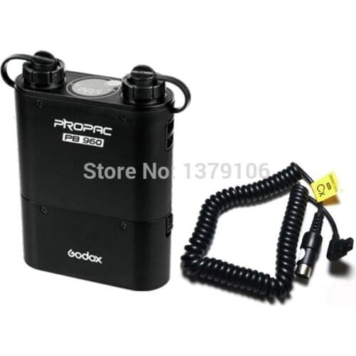 Godox PB960 Flash Power Battery Pack (Black) 4500mAh +Power Cable Cx For CANON Speedlite