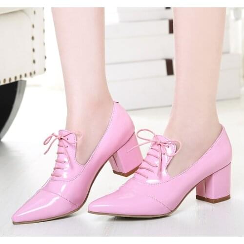 Big Size 11 12 13 14 ladies high heels women shoes woman pumps Crossing strap square heel at pointed and shallow intersection