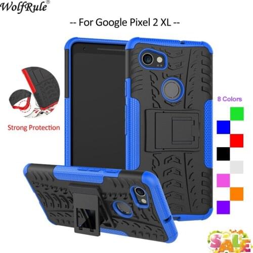 For Cover Google Pixel 2 XL Case WolfRule TPU & PC Holder Armor Bumper Protective Phone Case For Google Pixel 2 XL Cover 6