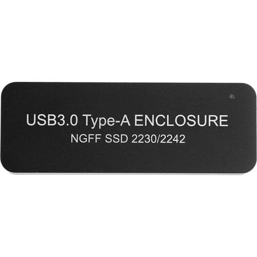 M2 SSD Case USB3.0 to M.2 SSD Enclosure B Key USB Plug & Play for NGFF SATA 2230 2242 HDD Solid State Drive External Mobile Box
