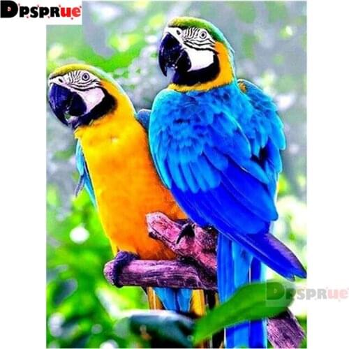 Dpsprue Full Square/Round Diamond Painting Cross Stitch Diamond 3D Embroidery Animal Bird DIY 5D Moasic Home Decor Gift Pu028