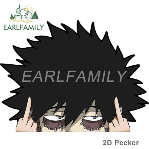 EARLFAMILY 13cm x 9.8cm for My Hero Academia Dabi Peek Anime Car Stickers Caravan Decal Funny Vinyl Car Wrap RV JDM VAN Decor