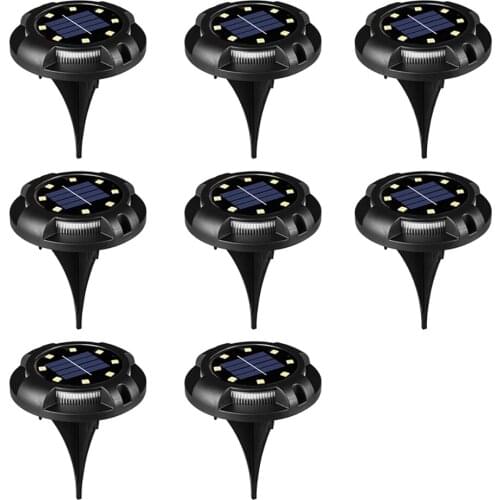 Solar Ground Lights Solar Garden Insert Lamps Outdoor Waterproof Bright in-Ground Lights for Lawn Pathway Yard Driveway